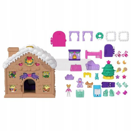 LALKA POLLY POCKET KALENDARZ ADWENTOWY Piernikowa chatka, dla dzieci +4 lat JFV13
