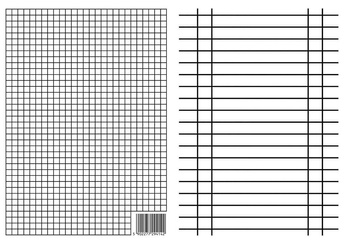 Liniuszek A4 kratka/linia (10szt)