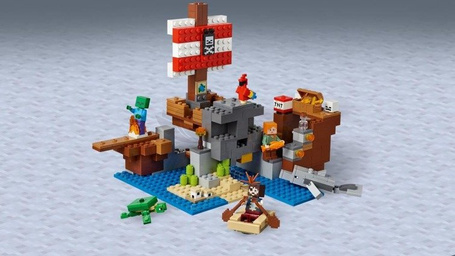 Klocki Minecraft 21152 BigFig - Steve z papugą