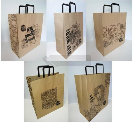 Torebka Kraft 380x320 XL kwiaty mix FRESH