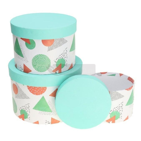 Pudełko Flower Box 3szt zielony ROZETTE