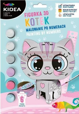 Figurka 3D malowanie po numerach Kotek KIDEA