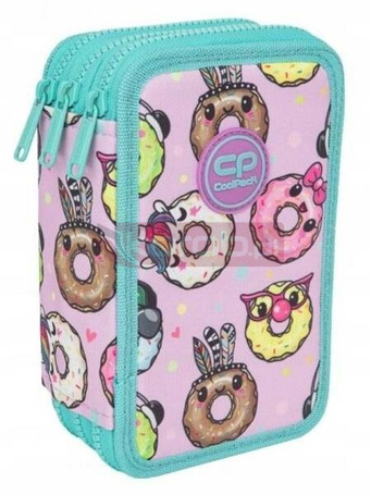 COOLPACK PIÓRNIK POTRÓJNY Z WYPOSAŻENIEM HAPPY DONUTS dla dziewczyny F067665