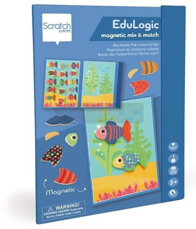 Układanka magnetyczna kształty i kolory Rybki