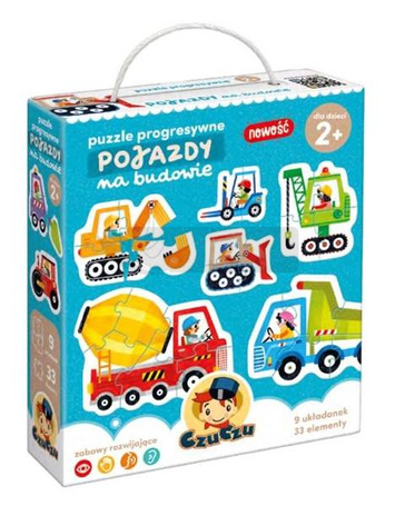 Puzzle progresywne Pojazdy na budowie