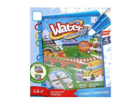 Książeczka z pisakiem wodnym Pojazdy