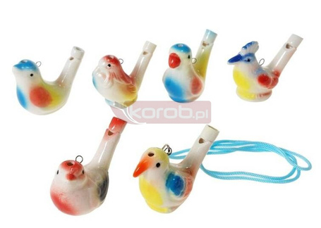 Ptaszek śpiewający ceramiczny z zawieszką MIX