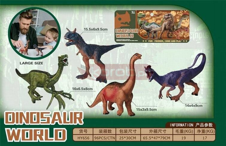 Zestaw dinozaurów 4szt