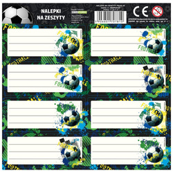 Nalepki na zeszyty Piłka 20 (25szt) DERFORM