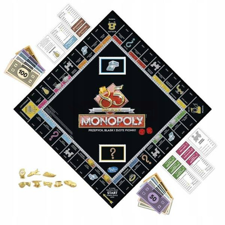 MONOPOLY EDYCJA SPECJALNA 85 ROCZNICA złote pionki