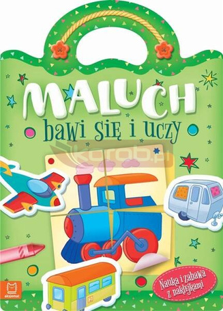 Maluch bawi się i uczy. Nauka i zabawa z naklejkam