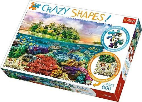 Puzzle 600 elementów Crazy Shapes - Tropikalna wyspa