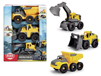 Construction Pojazdy budowlane Volvo 16cm 3-pak