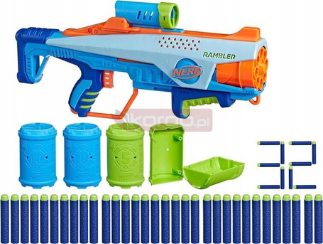NERF JUNIOR F6752 BLASTER ROOKIE 32 strzałki, cele F6752