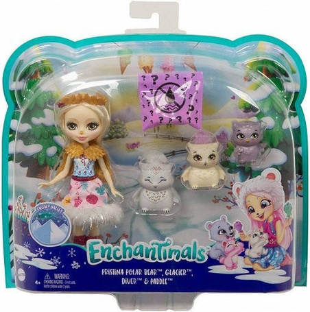Lalka Enchantimals Rodzina Wielopak Zimowe Sowy GJX46