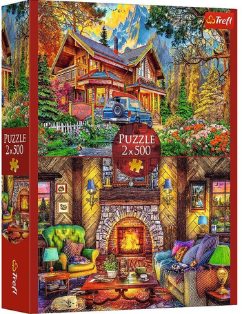 Puzzle 2x500 Wycieczka w góry TREFL