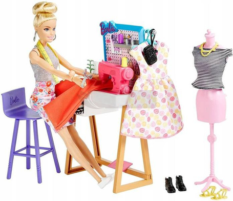 Lalka Barbie pracownia mody HDY90