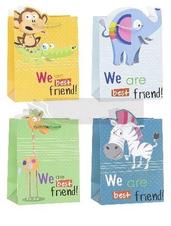 Torebka ozdobna 26x32x10cm hot-stamp mix ROZETTE
