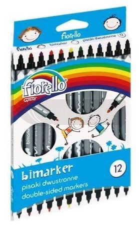 Pisaki Bimarker dwustronne 12 kolorów FIORELLO
