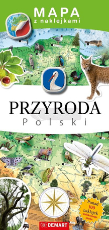 Mapa z naklejkami Przyroda Polski