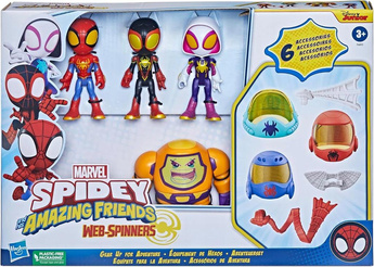 HASBRO SPIDERMAN SPIDEY WEB-SPINNER zestaw figurek Spidey Zola Miles Morale F6693
