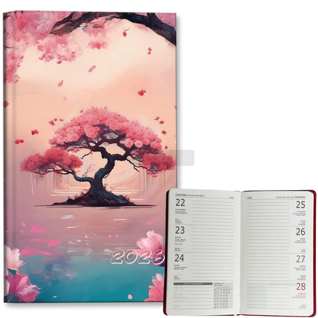 Kalendarz 2026 A6 tygodniowy Sakura