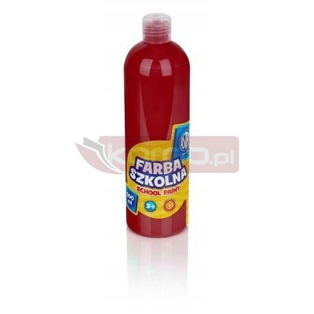 Farba szkolna czerwona 500ml ASTRA