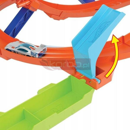 HOT WHEELS LET'S RACE ZESTAW ZAKRĘCONE TORNADO PĘTLI + 1 autko HTK16