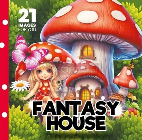 Kolorowanka 160x160 Fantasy house Bajkowe domki