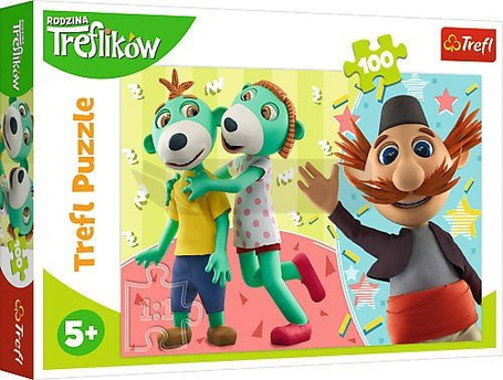 Puzzle 100 elementów - Rodzina Treflików - Trefliki i Wuj