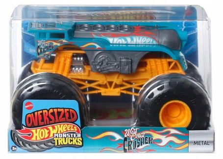 HOT WHEELS MONSTER TRUCK OVERSIZE 1:24 West Coast Crusher JDR12