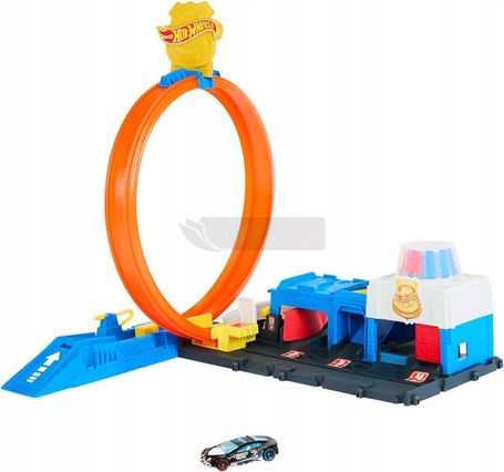 HOT WHEELS CITY Netflix Let's Race ZESTAW POSTERUNEK POLICJI Super pętla JBM71