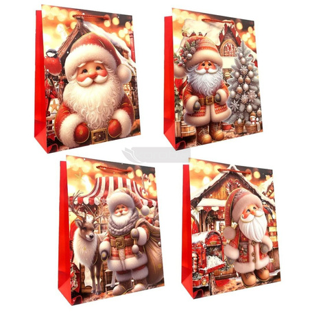 Torebka prezentowa XL Boże Narodzenie szerokie dno