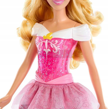 DISNEY LALKA KSIĘŻNICZKA AURORA Śpiąca Królewna w błyszczącej sukni HLW09