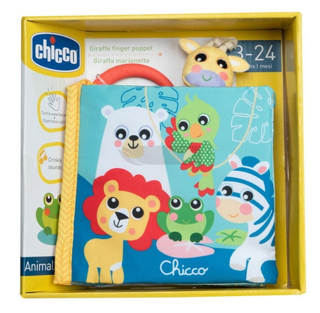 Książeczka sensoryczna z kolorowymi zwierzątkami