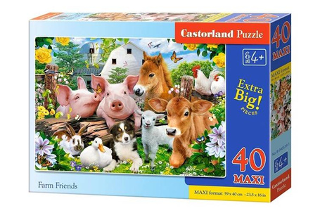 Puzzle 40 maxi - Farm Friends CASTOR