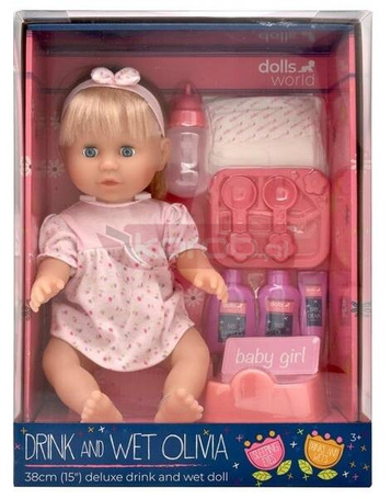Dolls World Lalkap pijąca i sikająca Olivia 38cm