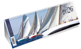 Kalendarz 2026 poziomy ze spiralką żaglówki