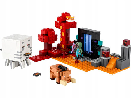 LEGO MINECRAFT 21255 ZASADZKA W PORTALU DO NETHERU, zestaw klocków +8 lat