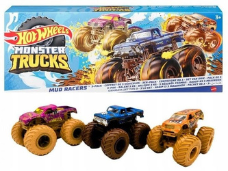 HOT WHEELS MONSTER TRUCK MUD RACERS 3-PACK zestaw 3 pojazdów HNT79