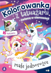 Kolorowanka z tatuażami Małe jednorożce