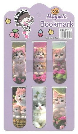 Zakładka do książek magnetyczna Kotki