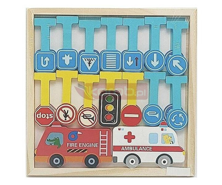 Układanka drewniana Pojazdy