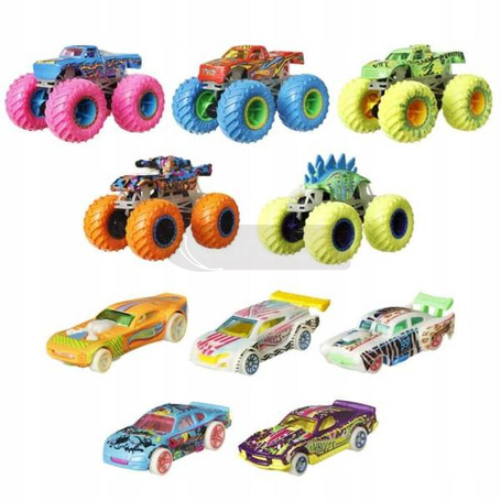 HOT WHEELS MONSTER TRUCK pojazdy świecące ciemności HCB57