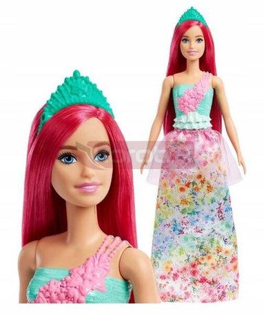 LALKA BARBIE KSIĘŻNICZKA DREAMTOPIA lalka Barbie z długimi różowymi włosami HGR15