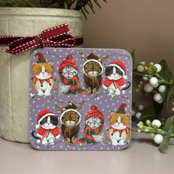 Podkładka pod kubek Świąteczne koty Święta