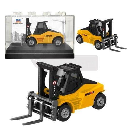 Wózek widłowy metalowy żółty 1:80