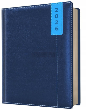 Kalendarz 2026 B6 dzienny niebieski
