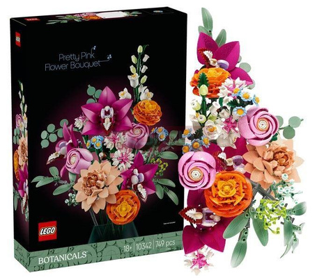 LEGO BOTANICALS 10342 PIĘKNY BUKIET RÓŻOWYCH KWIATÓW kwiaty, prezent