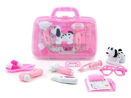 Zestaw weterynarza w walizce światło dźwięk
